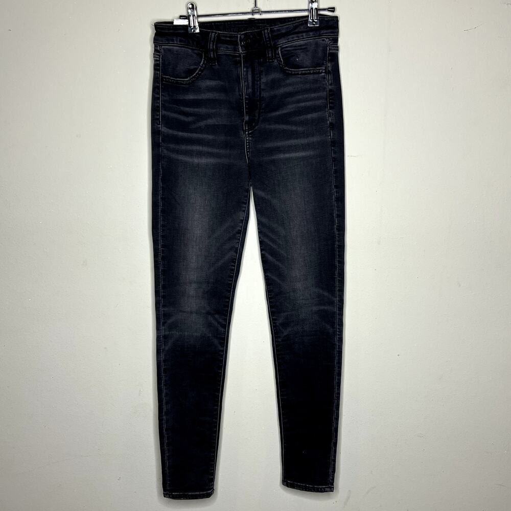 American Eagle Super Hi-Rise‎ Jegging Women 4 Black Ne(x)t Level Stretch Jeans